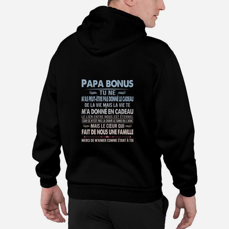 Bonus Papa Hoodie mit Inspirierendem Zitat, Perfekt für Stiefväter