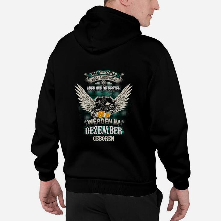 Dezember Geburtsmonat Adler Schwarzes Hoodie, Motiv-Design für Männer