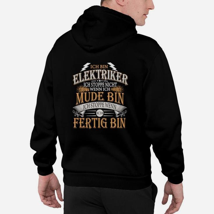 Elektriker-Spruch Schwarzes Herren Hoodie, Lustige Elektrotechnik Motive