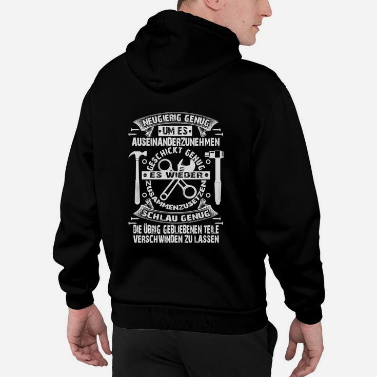 Herren Inspirierendes Textdesign Hoodie in Schwarz, Motivations-Hoodie