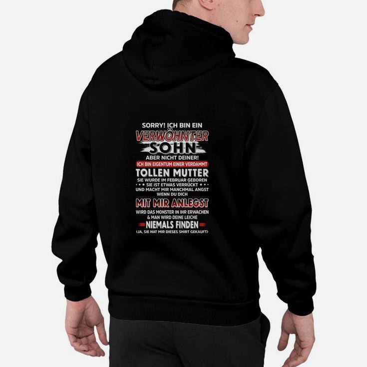 Lustiges Hoodie: Verwöhnter Sohn toller Mutter, Statement Design