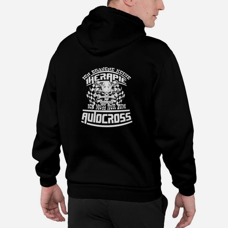 Motocross-Therapie Schwarzes Hoodie, Lustiger Spruch & Design