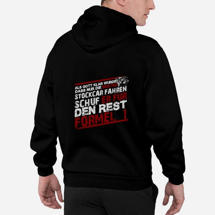 Motorsport-Fan Hoodie, Stockcar & Formel 1 Spruch, Schwarz