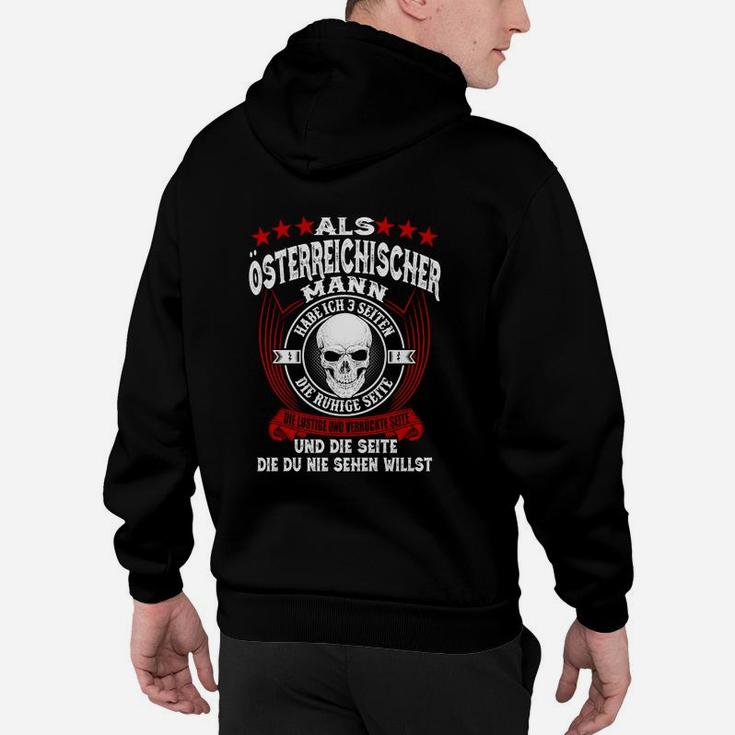 Österreichisches Stolz-Hoodie, Totenkopf-Design mit Spruch