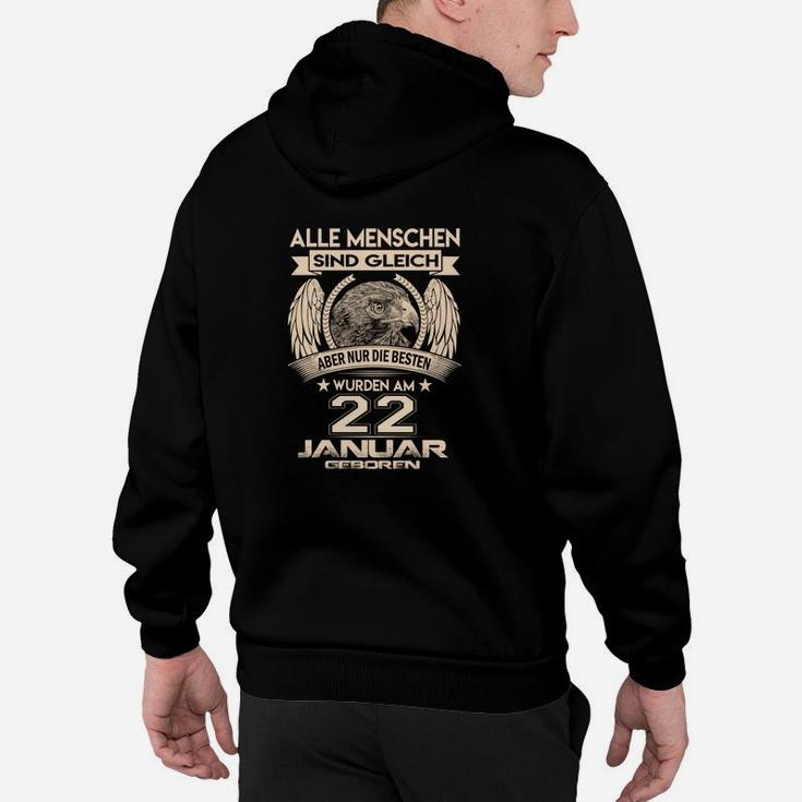 Personalisiertes Adler Geburtstagst-Hoodie 22. Januar, Einzigartiges Spruch Design