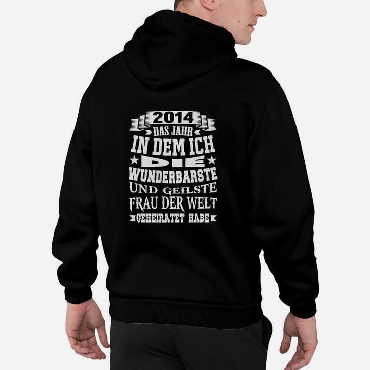 Personalisiertes Hochzeitsjubiläum Hoodie – Jahr der Trauung mit Wunschtext