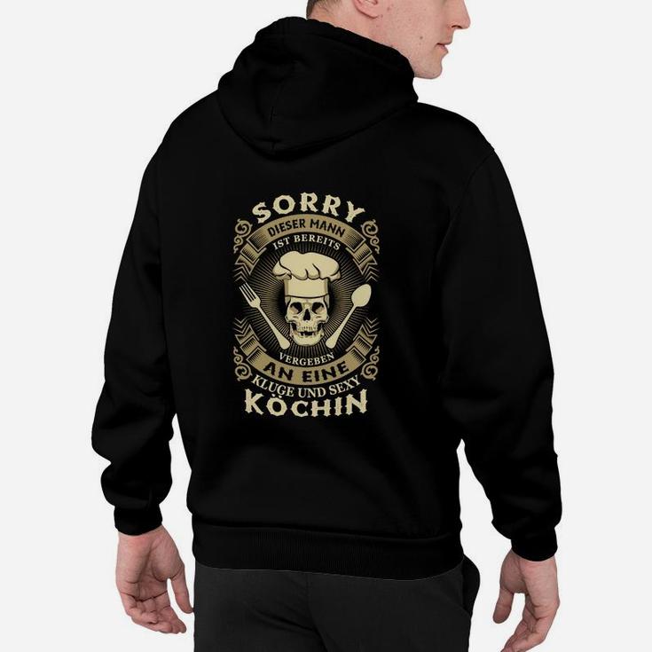 Schwarzes Hoodie mit Totenkopf & Kochspruch, Lustiges Outfit für Küchenchefs