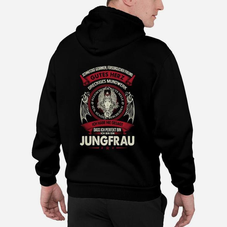 Schwarzes Hoodie Sternzeichen Jungfrau Spruch, Astrologie Mode für Sie