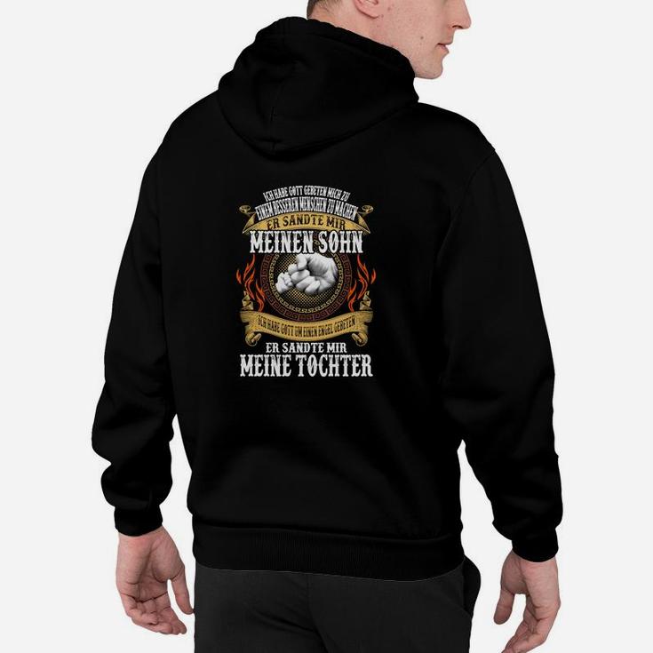 Stolze Eltern Spruch Hoodie, Schwarz mit Grafik für Väter und Mütter