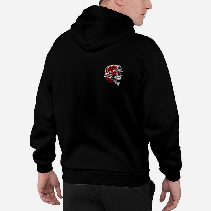 Totenkopf-Design Schwarzes Hoodie für Herren, Modisches Skull-Motiv