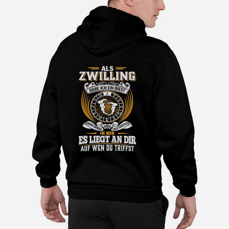 Zwilling Sternzeichen Hoodie, Spruch und Adler Motiv