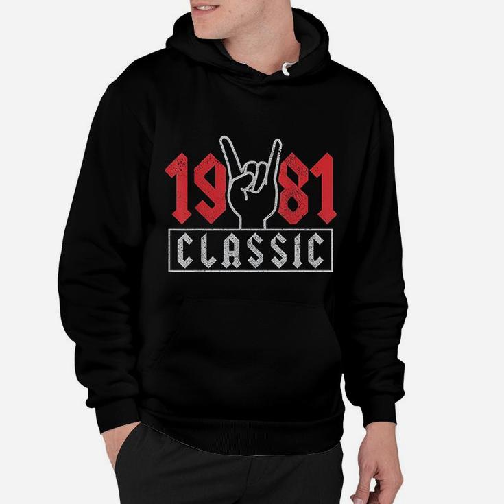 1981 Classic Rock Vintage Rock And Roll 40th Birthday Gift Hoodie