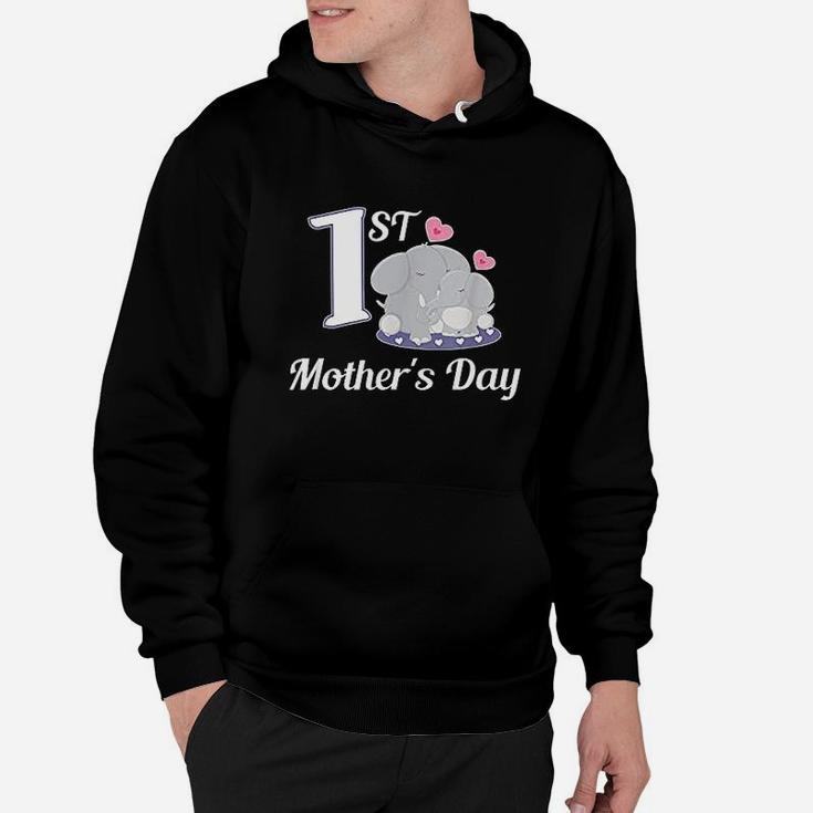 1st Mothers Day Elephant First Mothers Day Hoodie