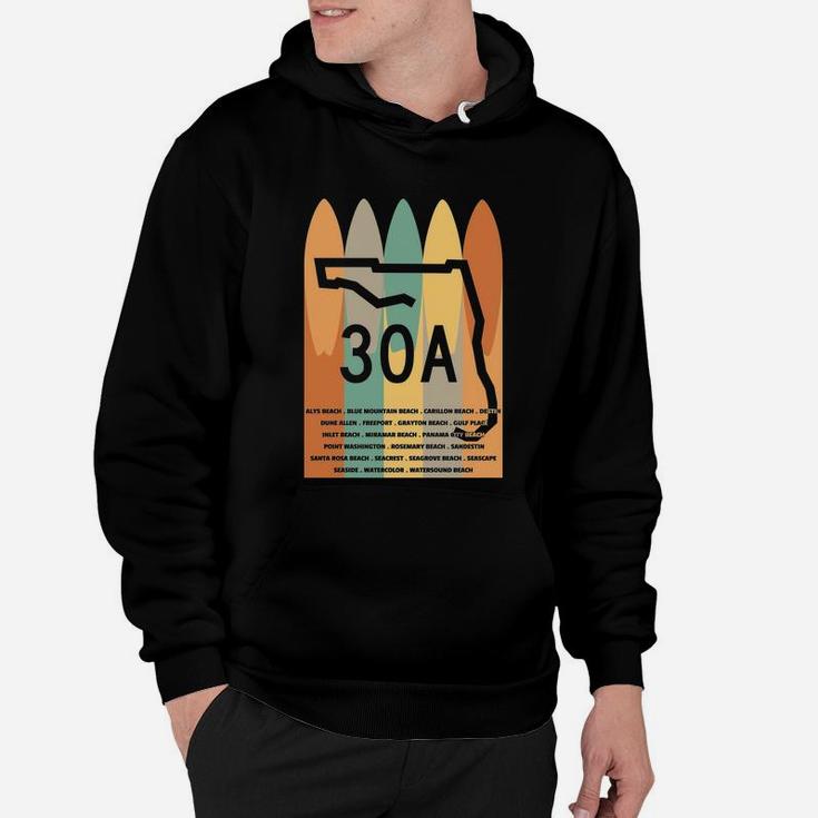 30a Surfboards Towns Of 30a Hoodie
