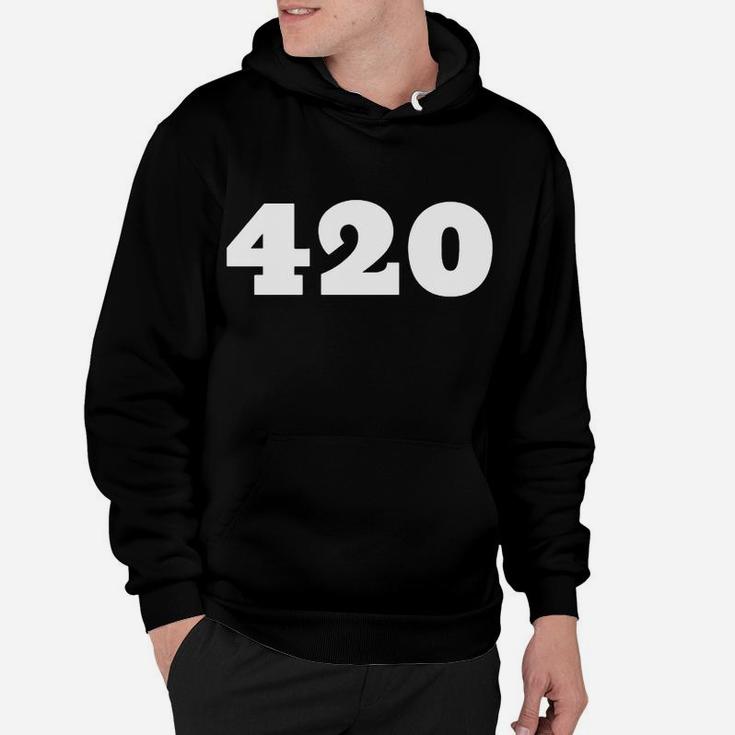 420 Aufdruck Schwarzes Hoodie, Mode für Freizeit