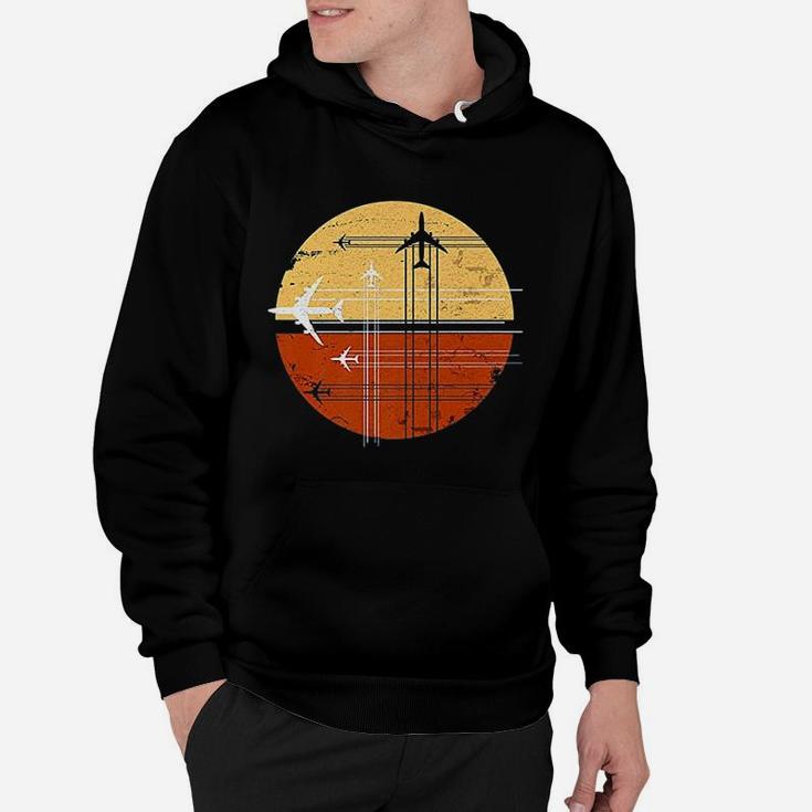 747 Sunrise Vintage Aircraft Retro Art Avgeek Pilot Hoodie