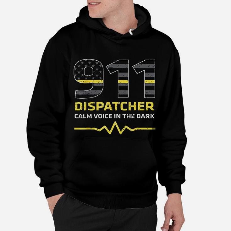 911 Dispatcher Calm Voice In The Dark Emergency Hoodie