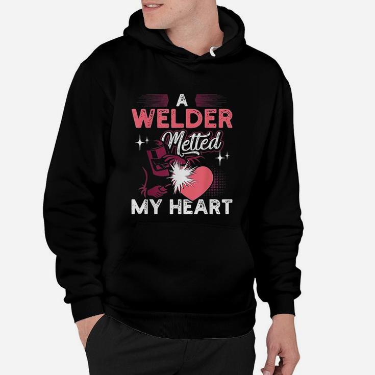 A Welder Melted My Heart Funny Gift For Wife Girlfriend Hoodie