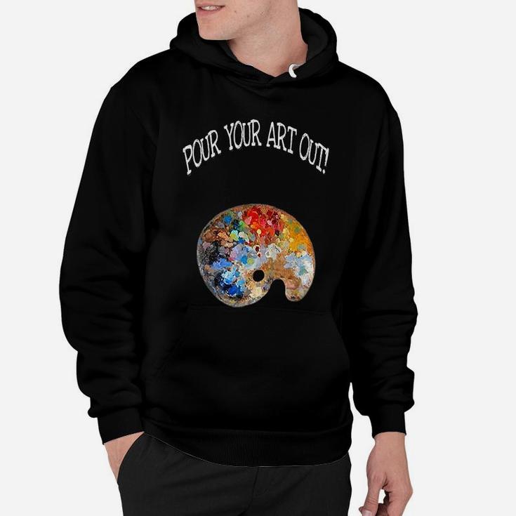 Acrylic Paint Pouring Artist Gift Fluid Art Painter Hoodie