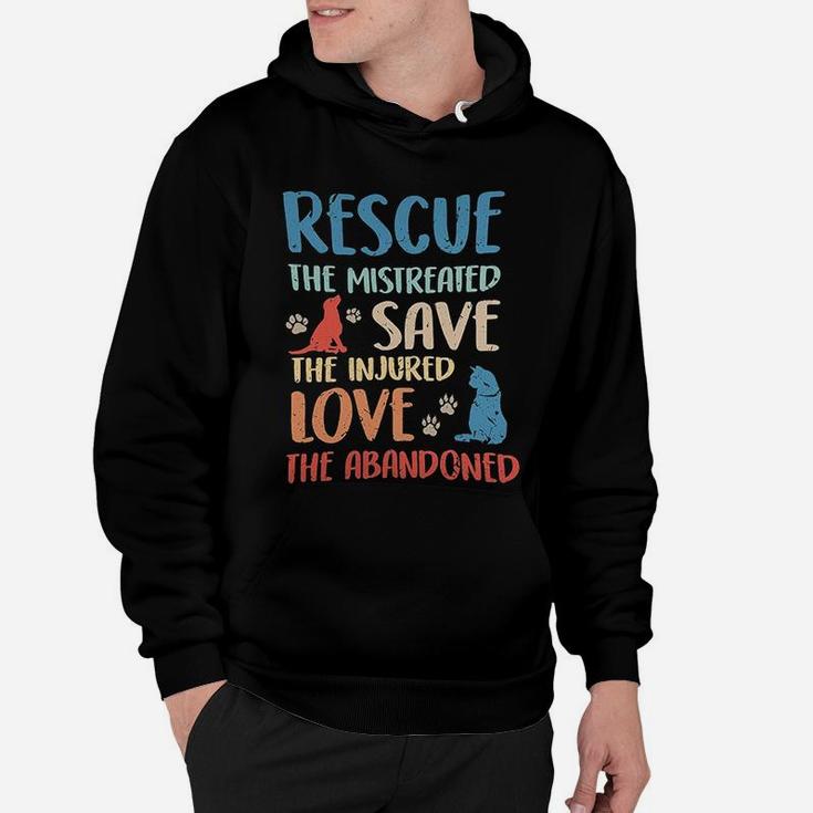 Adopt Rescue Dog Cat Rescue Dog Cat Lovers Hoodie