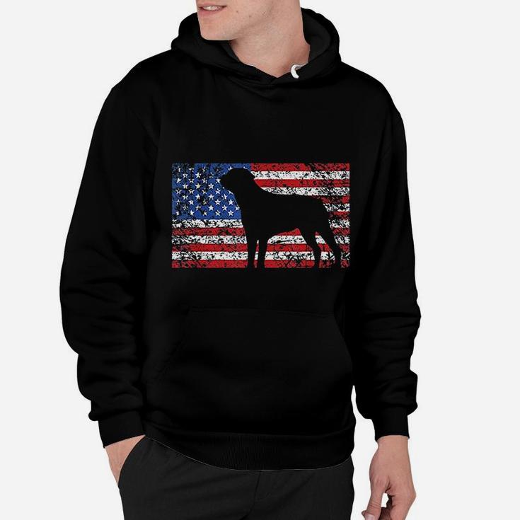 American Flag Rottweiler Dogs Hoodie