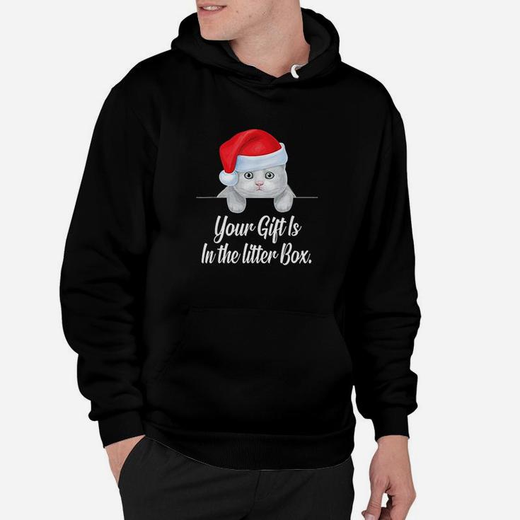 Aneisha Your Gift Is In The Litter Box Christmas Cat Gift Hoodie