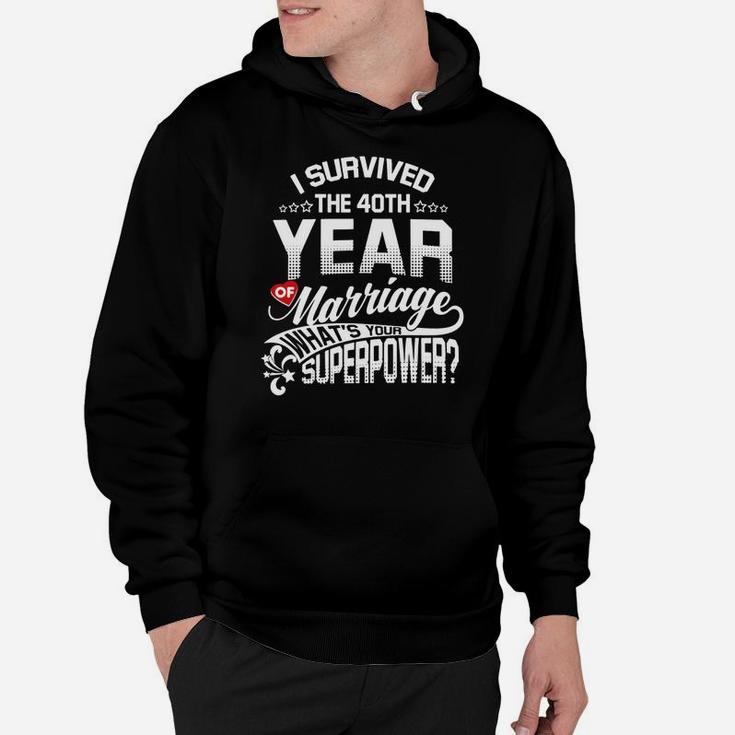 Anniversary Gift 40th 40 Years Wedding Marriage Hoodie