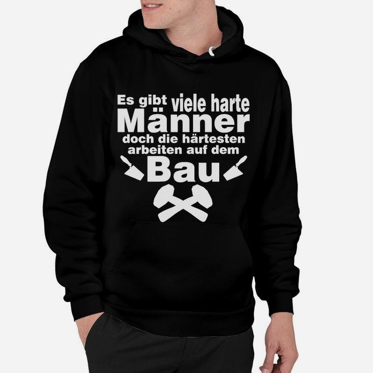 Bauarbeiter Sprüche Hoodie mit Hammer und Säge Motiv, Harte Männer