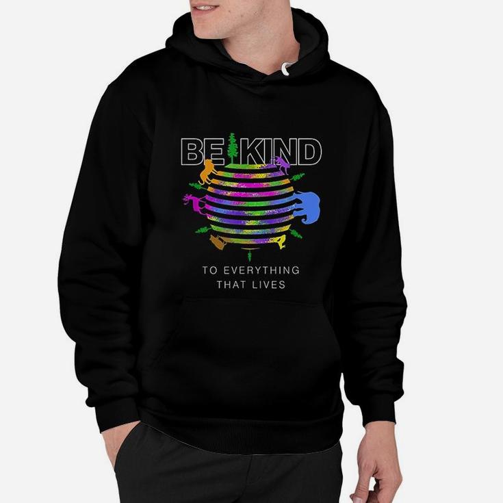 Be Kind To Everything That Lives World Watercolor Hoodie