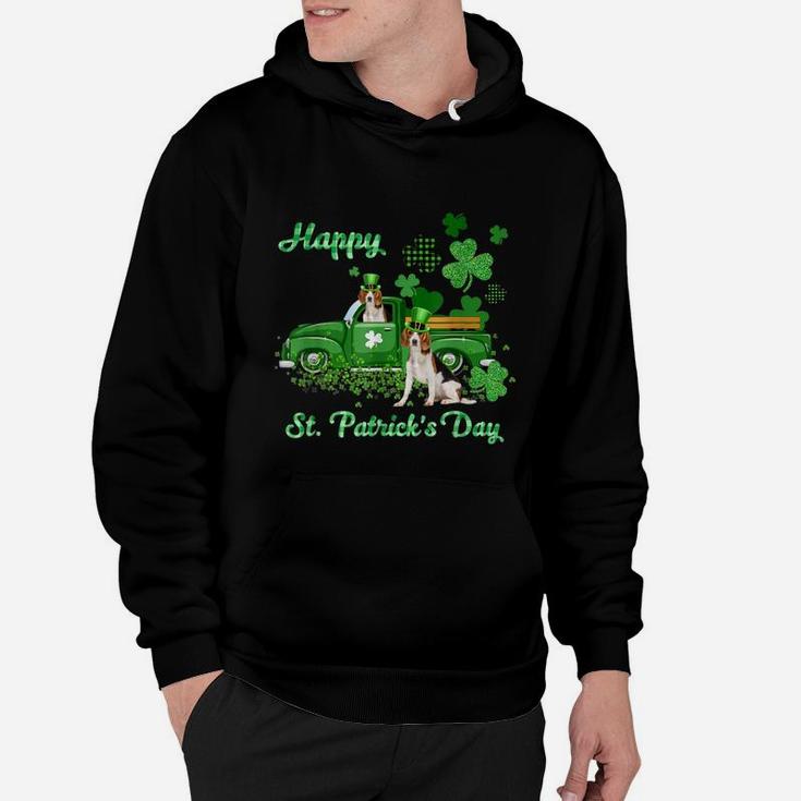 Beagle Riding Green Truck St Patricks Day Dog Lovers Gift Hoodie