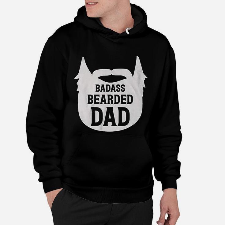 Bearded Dad Manly Beard Silhouette Funny Father Parent Hoodie