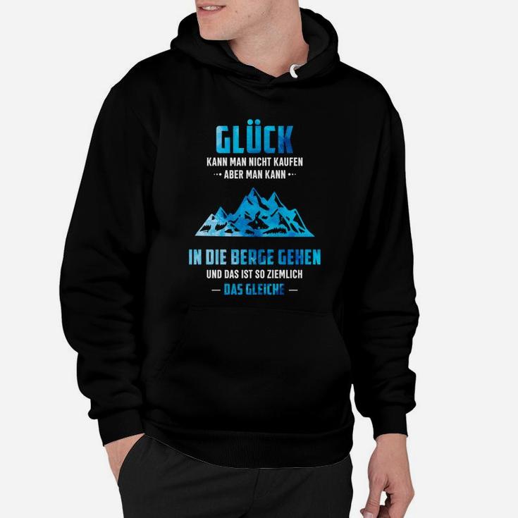 Bergsteiger Hoodie: Glück in den Bergen finden, Spruch Tee