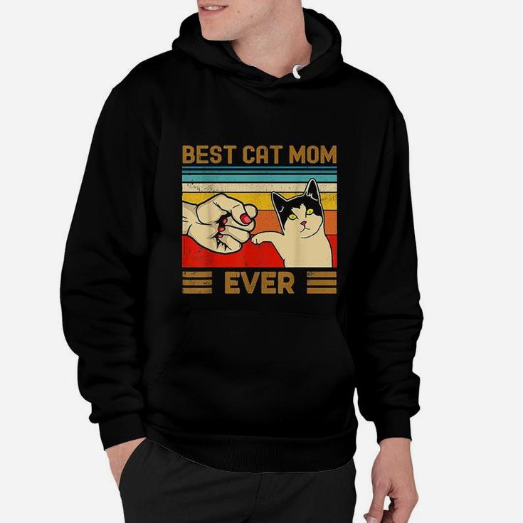 Best Cat Mom Ever Funny Cat Mom Mother Vintage Gift Hoodie