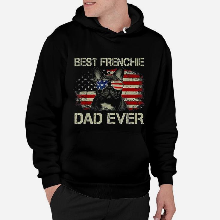 Best Frenchie Dad Ever Bulldog American Flag Gift Hoodie