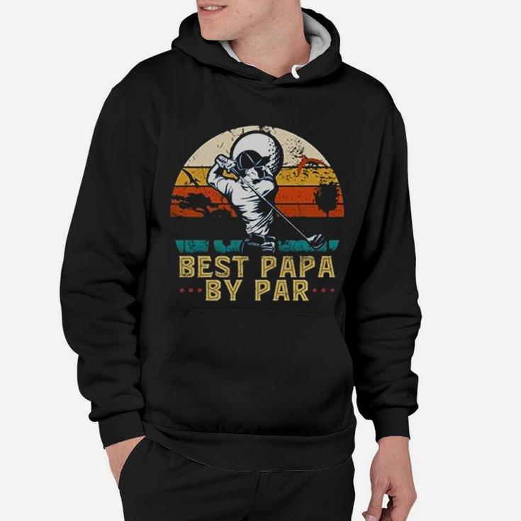 - Best Papa By Par Funny Golf Dad Vintage Sunset Humor Hoodie