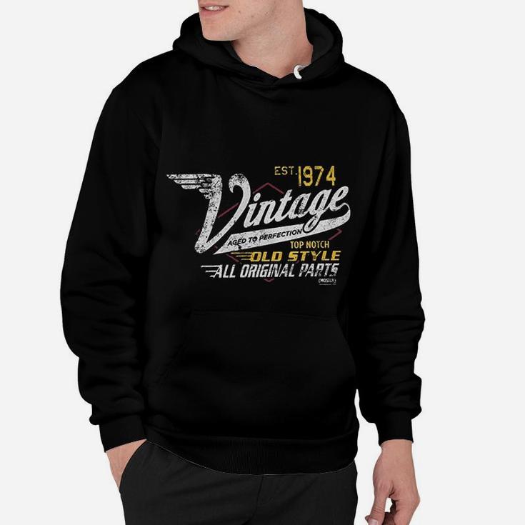 Birthday Gift Vintage 1974 Aged To Perfection Racing  Hoodie