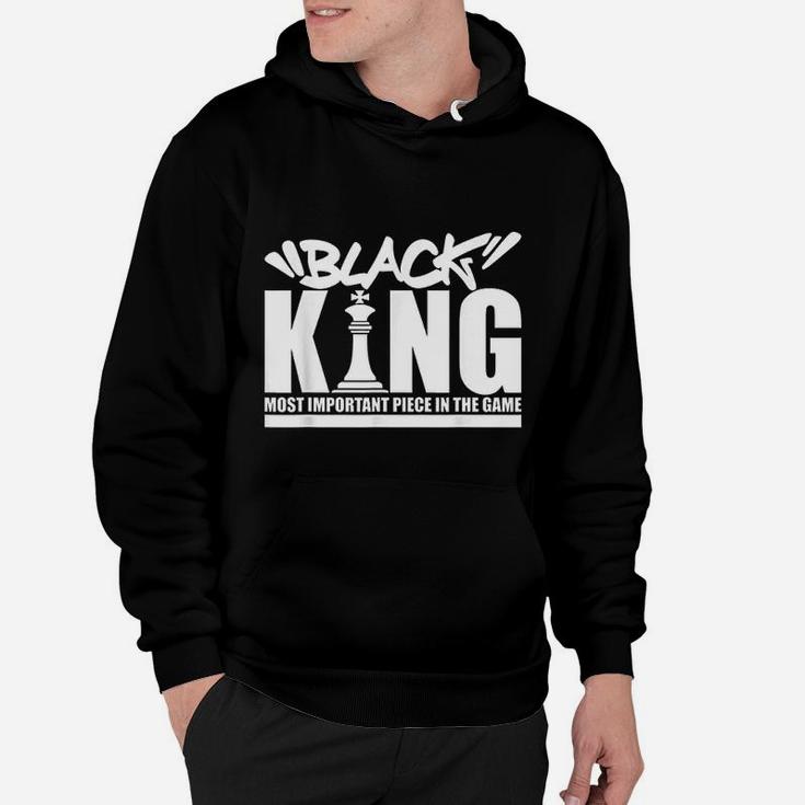 Black King Chess Piece Design Couples King Queen Proud Black Hoodie