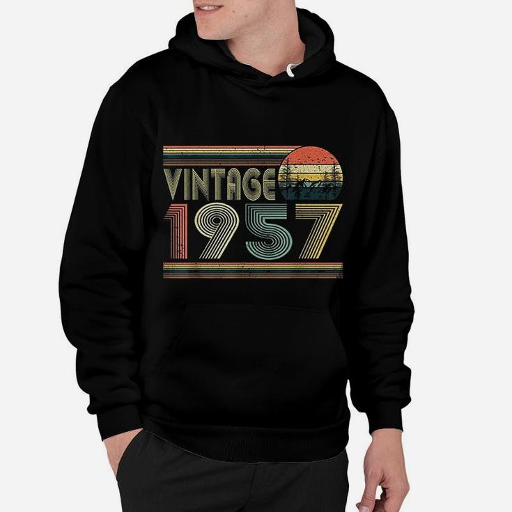 Born In 1957 Retro Vintage 65th Birthday Gifts 65 Years Old  Hoodie