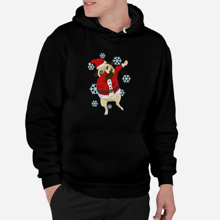 Christmas Dabbing Pug Shirt Cute Funny Dog Dab Hoodie