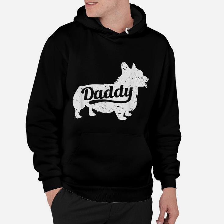 Corgi Daddy Dad Dog Lover Fathers Day Gift Hoodie