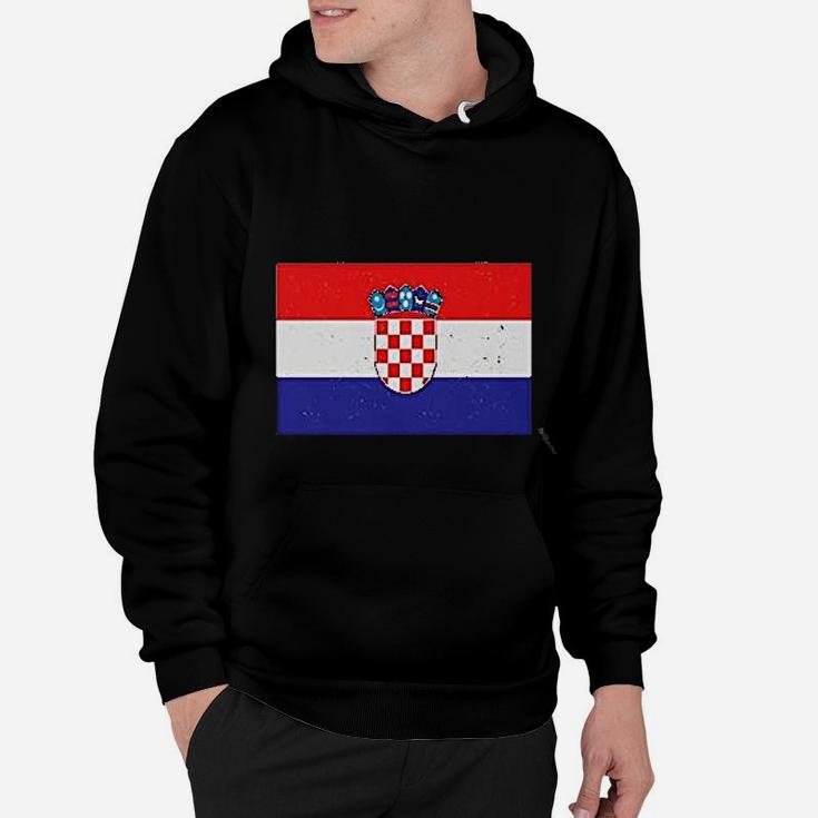 Croatia Flag Vintage Style Retro Croatian Women Football Jersey Hoodie