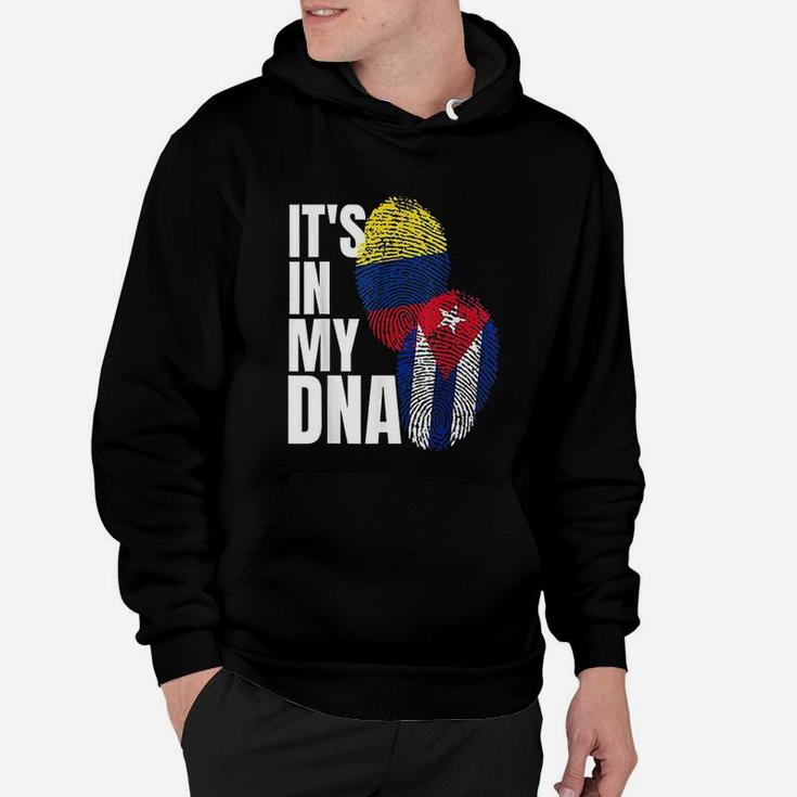 Cuban And Colombian Dna Mix Flag Heritage Gift Hoodie