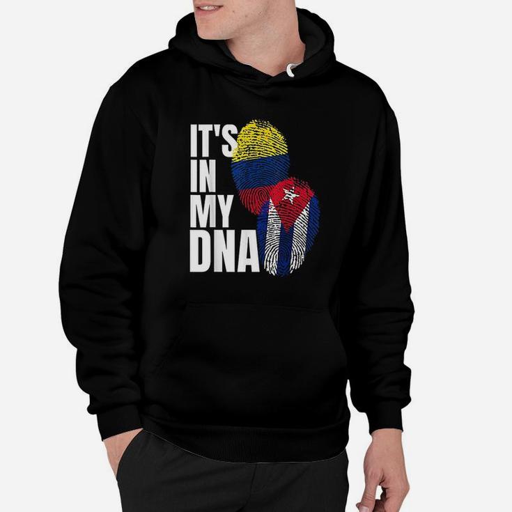 Cuban And Colombian Dna Mix Flag Heritage Hoodie