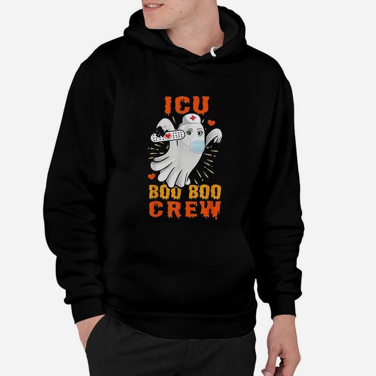 Cute Ghost Halloween Icu Boo Boo Crew Nurse Gift Women Girls Hoodie