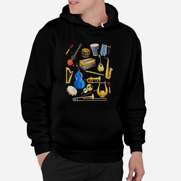Cute Little Boys Musical Instruments Fans Funny Gift Hoodie