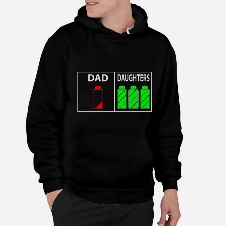 Dad Of Three Daughters Funny Fathers Day Gift Hoodie