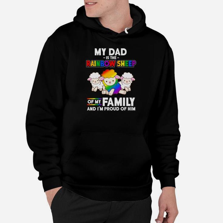 Dad Rainbow Sheep Family Proud Gay Pride Hoodie