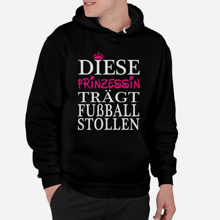 Damen Fußball Hoodie Prinzessin mit Fußballstollen, Kronen-Design