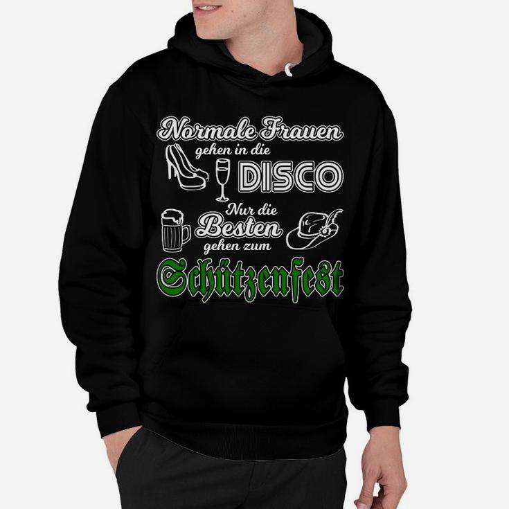 Damen Hoodie Besten zum Schützenfest, Schwarz mit Aufdruck