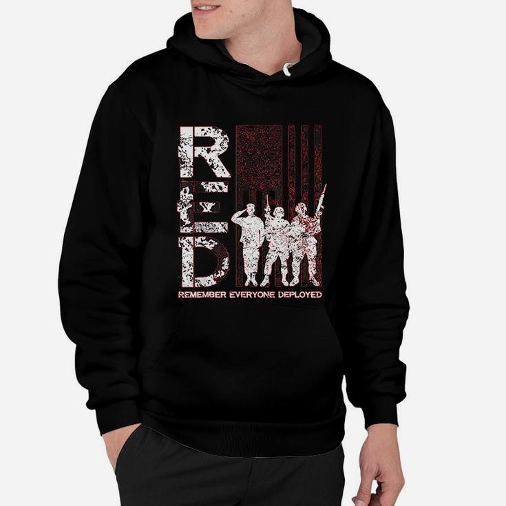 Distressed Red Friday Remember Everyone Deployed Hoodie